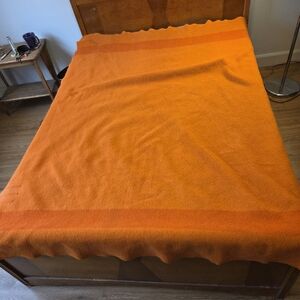 Vintage Hudson Bay Wool 3.5 Point Trapper  RARE ORANGE  Stripes Blanket G